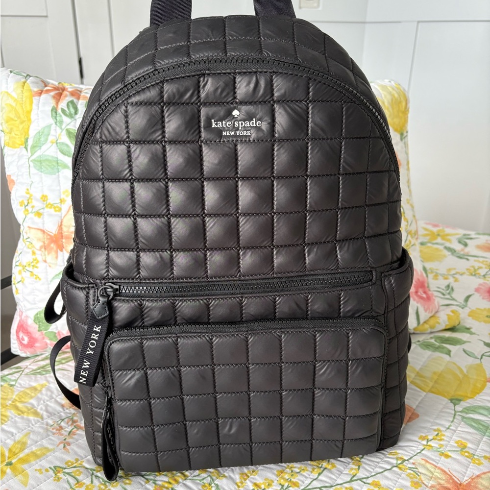 Kate Spade Quilted Black Backpack